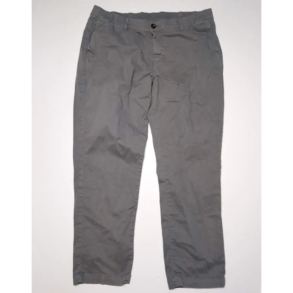 BearBottom Stretch Chino Pants Men XXL x 30 Grey Excellent Elastic Waist